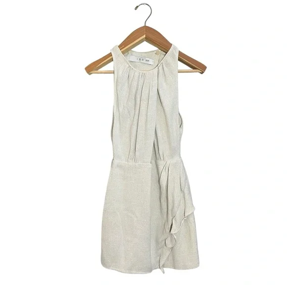 IRO Yasmina White/silver Asymmetrical Cutout
Mini Dress size 6 - Picture 4 of 10